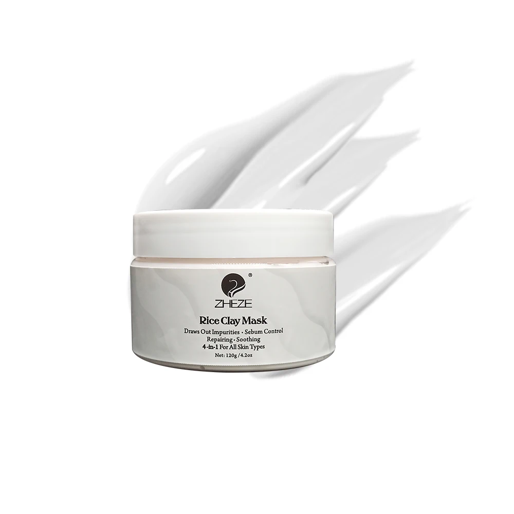 
2020 Best Selling Amazon Product 4 In 1 Formula Face Mask Rice White Clay Peel Extraction Acne Treatments Masks 