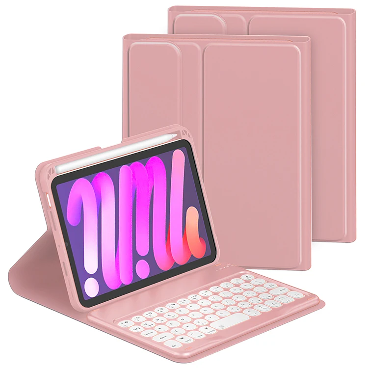 Розовый фиолетовый цветной чехол с клавиатурой для iPad Mini 6 2021 8 3 дюйма