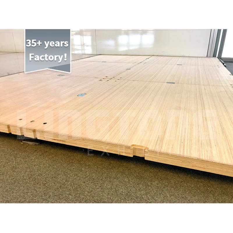 adjustable wooden flooring compatible with L- system