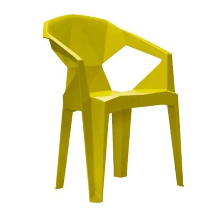 Stackable plastic chairs for restaurant stalls Designer chairs with high load-bearing capacity