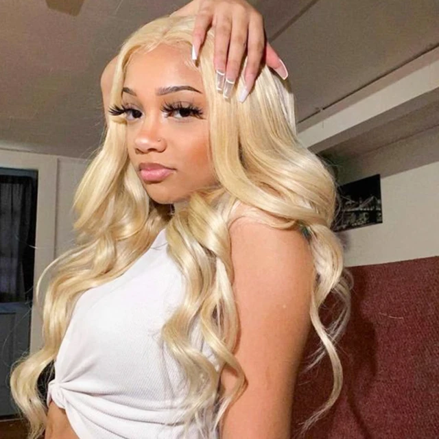 RXHAIR 613 Glueless Body Wave Transparent Lace Front Brazilian Hair Wig Raw Hair Braided Human Hair Wigs And Weaves