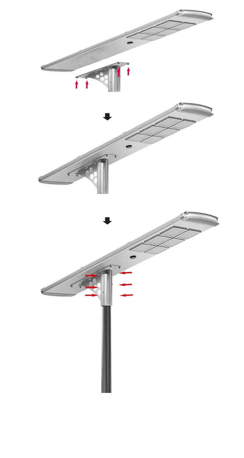 All In One Solar panel LED Street Light 40W  IP65 For Outdoor Lighting with  Motion Sensor and remote control