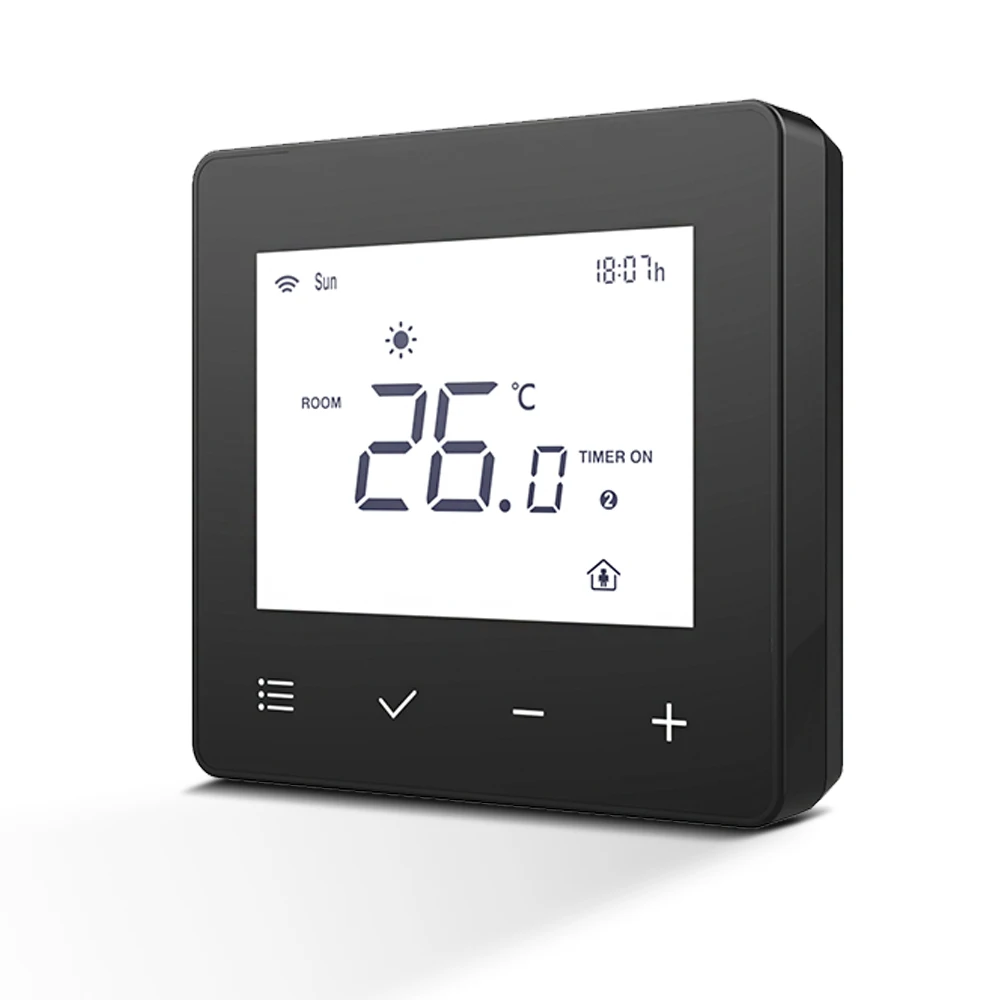 Умный термостат с большим дисплеем для HVAC/бойлера/клапана/напольной воды/электрического отопления, Wi-Fi приложение