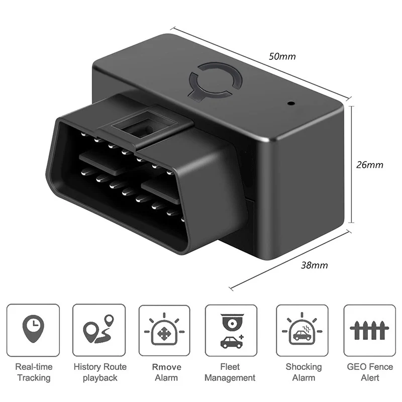 GPS-трекер 2G OBD2 с голосовым прослушиванием и защитой