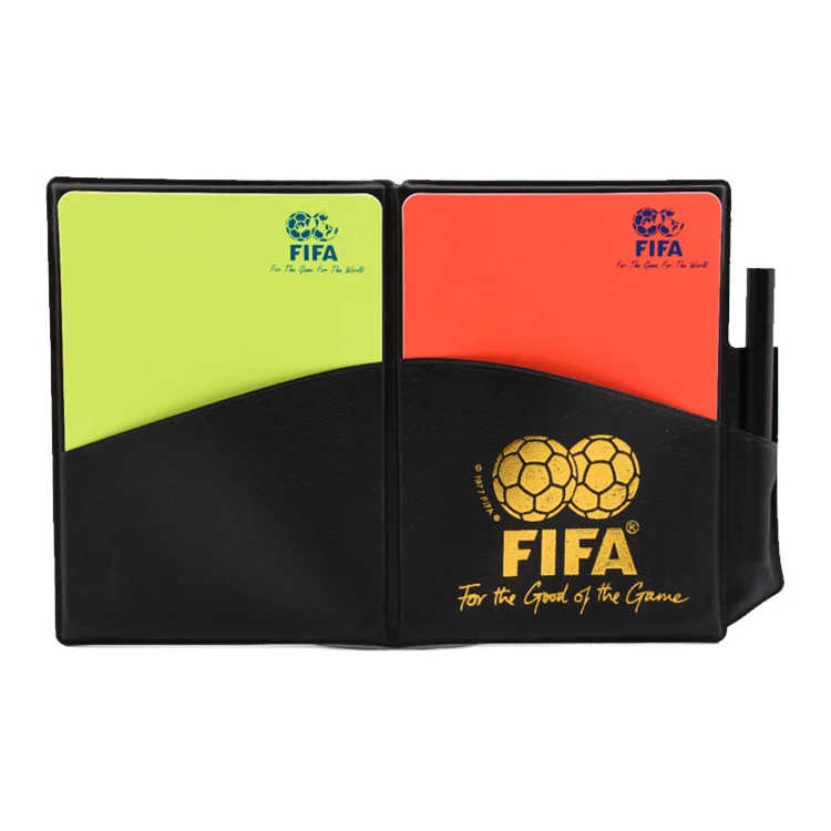 Hot Sale Soccer Referee Kit Referee Wallet Notebook with Red Card Yellow Card  Metal  Whistle for Football