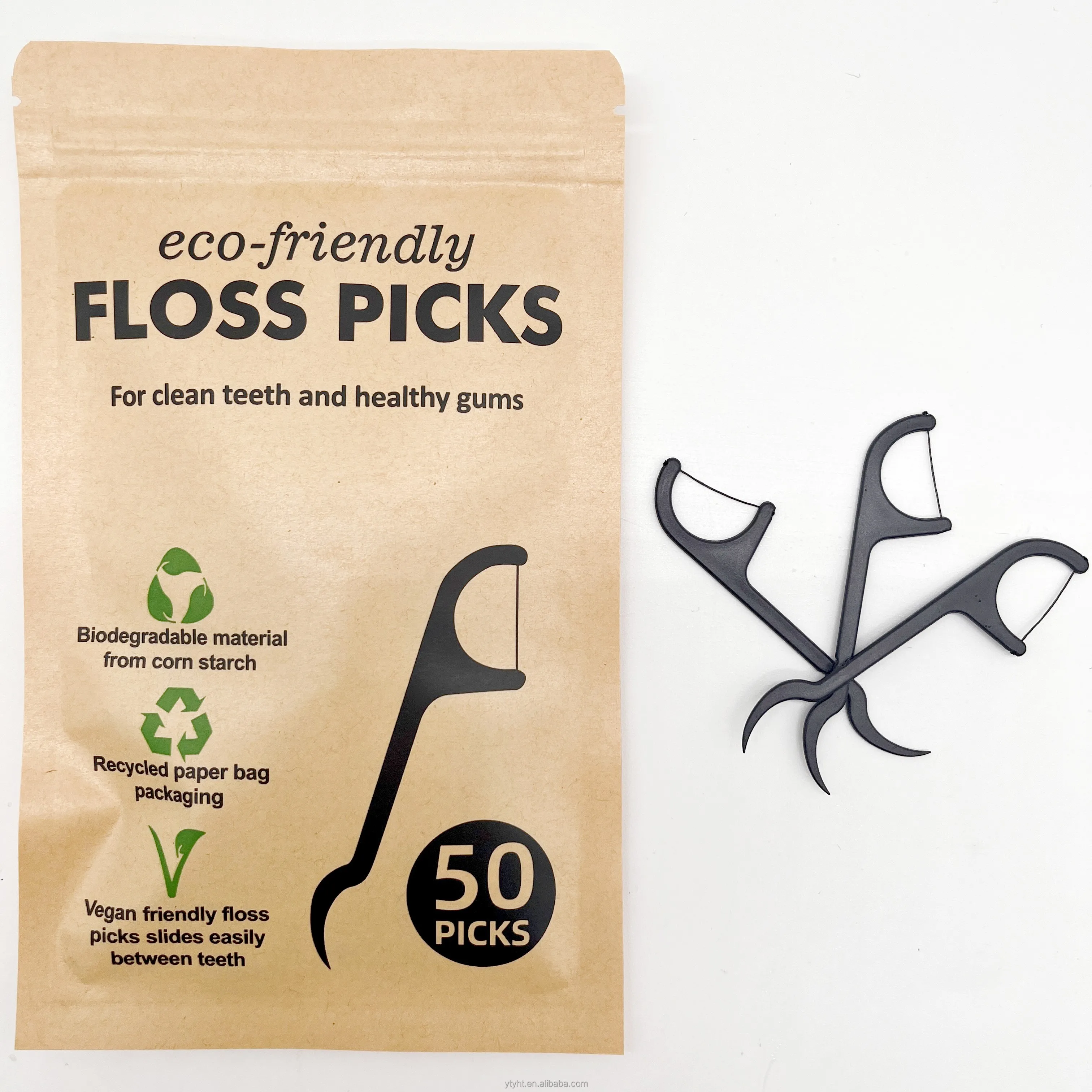 High Quality Teeth Cleaning Dental Flosser 50pcs Pack in Bag Factory Price Home Use Dental Floss Pick Boxed