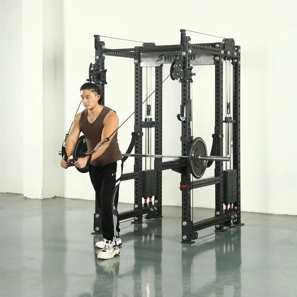 Wholesale Gym Equipment Weight Lifting Multi Function Comprehensive Power Squat Rack with weight stack