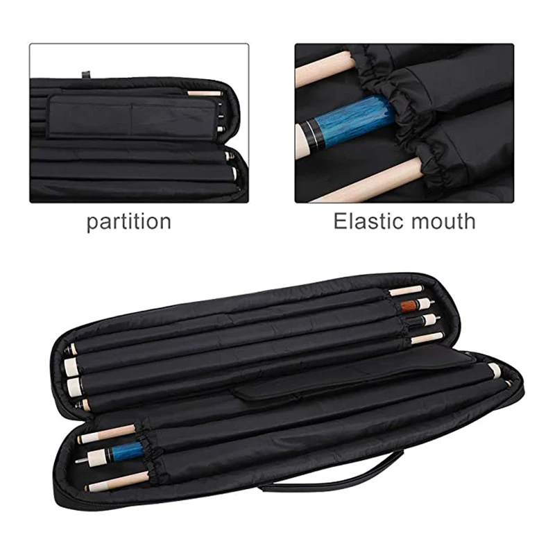 Hot Selling Waterproof Large 3x4 Pool Billiard Stick Case Pool Cue Case Carry Case Bag