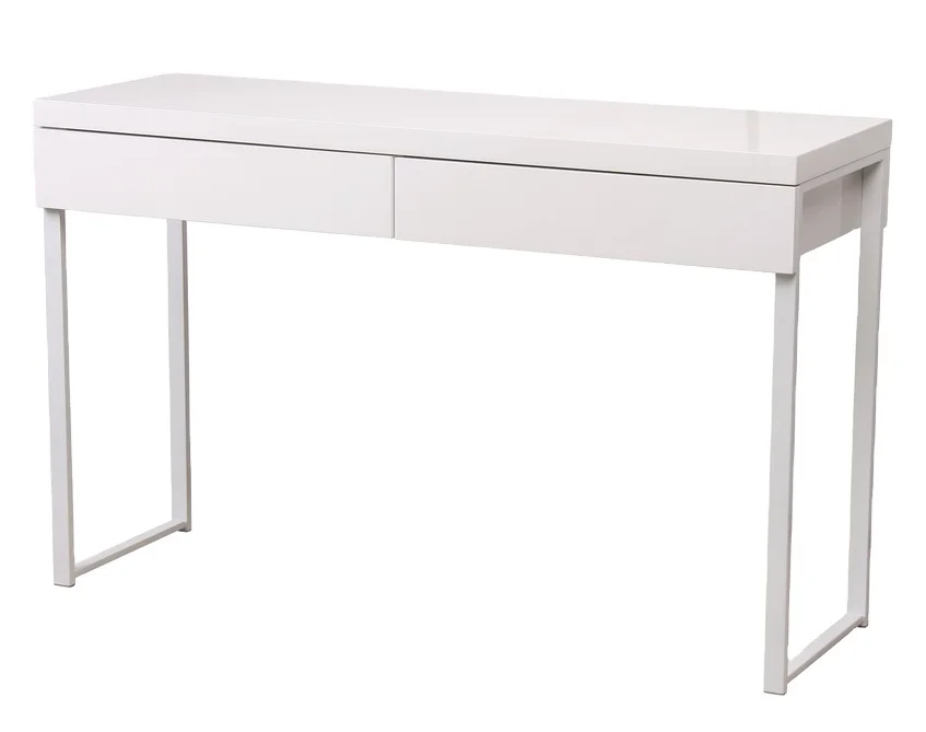 White office desk with high glossy painting computer table