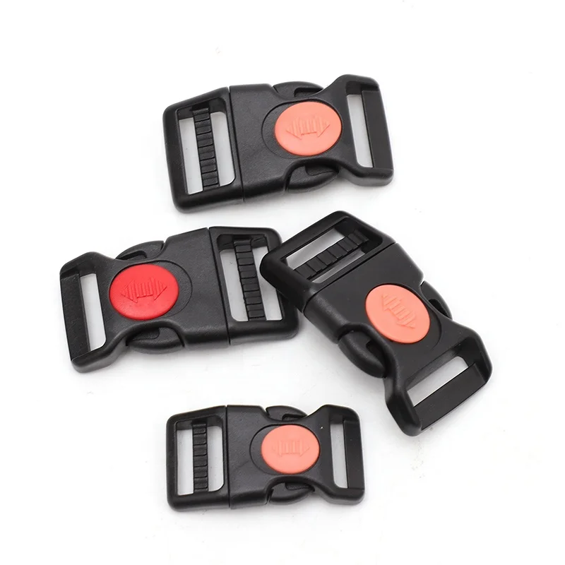 Custom Plastic Belt Clip Bag Quick Side Release Buckle Accessories Dog Collar Buckle Adjuster Shoulder Rubber Strap Buckle