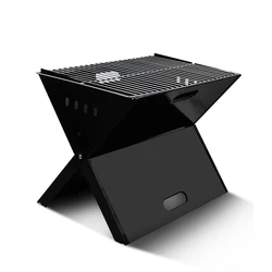 Charcoal Grill Outdoor Small Non-Stick Barbecue Wire X-Shaped Barbecue Accessories BBQ Grill Portable Foldable Barbecue Grill