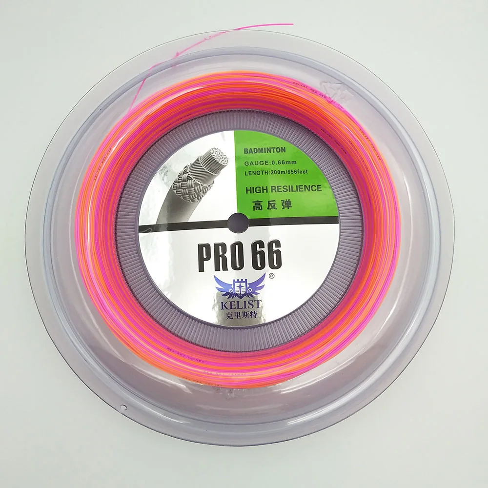 
Professional 0.66mm 200m pro66 high resilience brand badminton string 