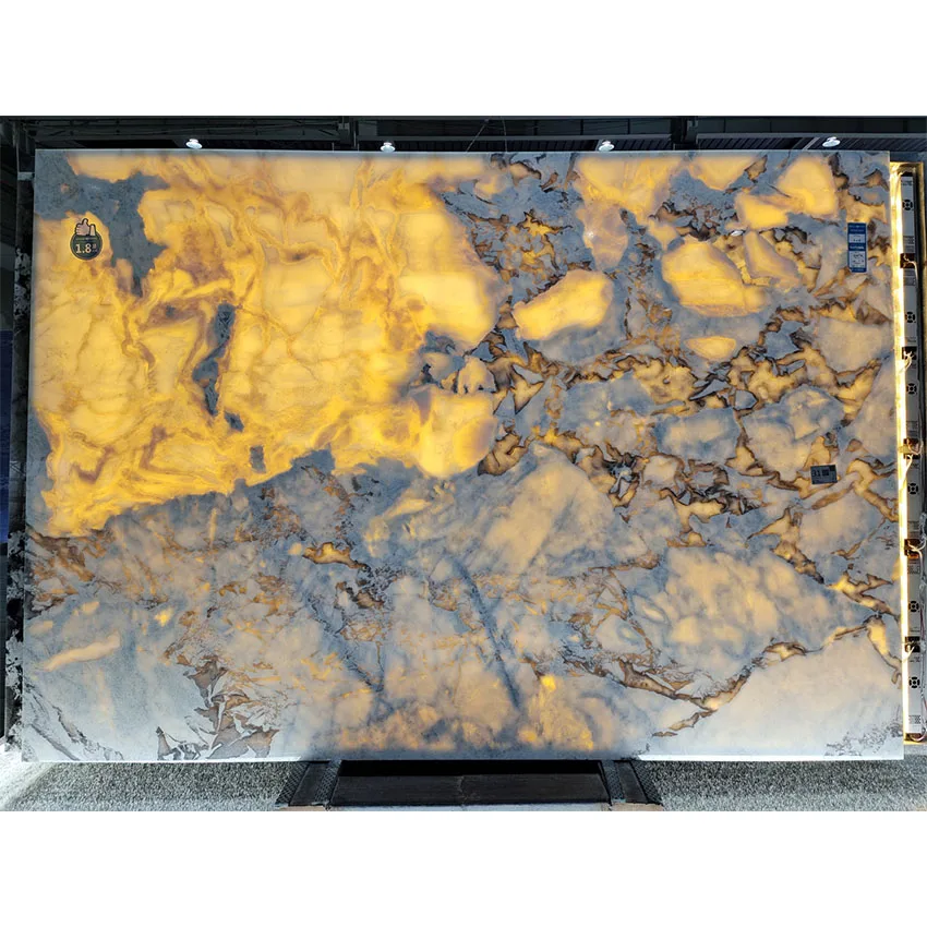 Natural dover white marble quartzite backlit translucent wall panels Polished white marble slabs with grey grain