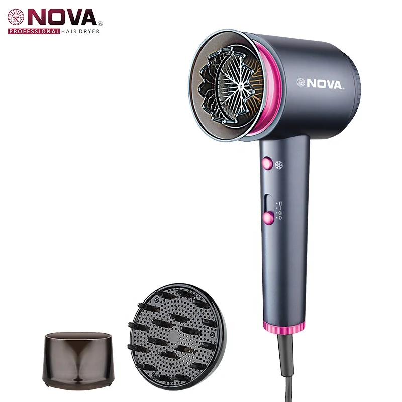 NOVA NV- 7416 Big Power New Design Hammer T hair dryer portable folding two color  Hot Selling Portable Hair Dryer