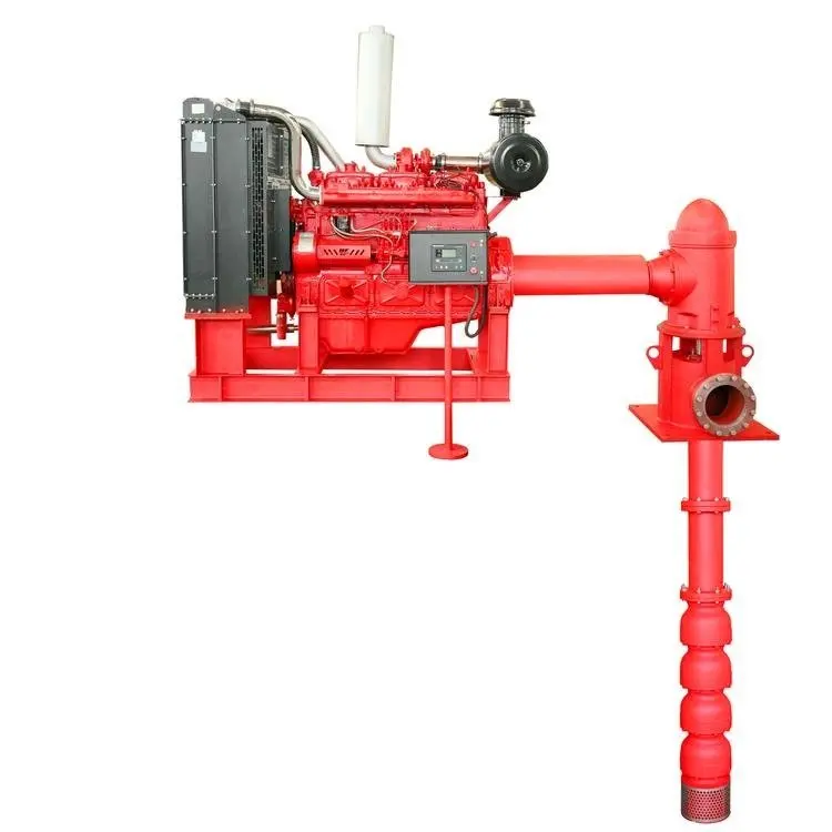 New diesel engine vertical long shaft deep well centrifugal water pump high water pressure fire pump