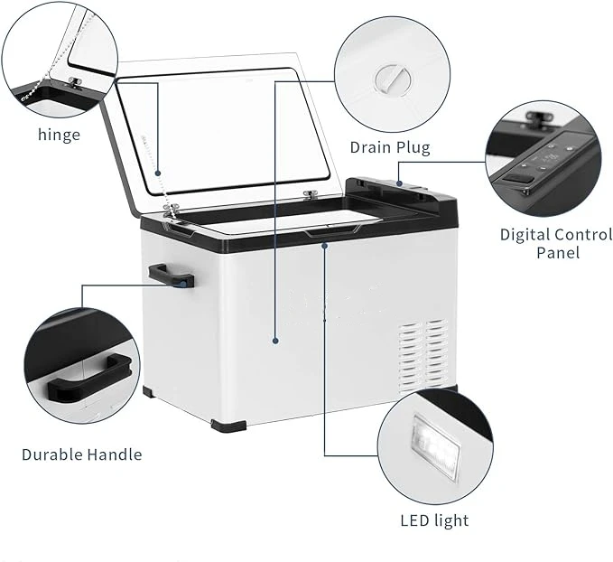 21L metal casing single door 12v refrigerator for car AC 100-240v DC 12V/24V camping portable car fridge freezer