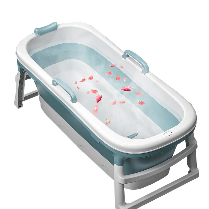 Freestanding Bathroom Folding Portable Plastic Adult Baby Movable Foldable Bath Tub Bathtub