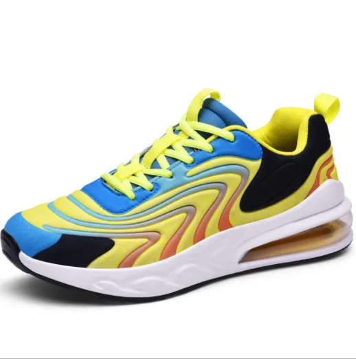 2022 Fashion Air Cushion Designer Men Famous Brand Sport Shoes Yellow Luxury Mens Running Sneakers