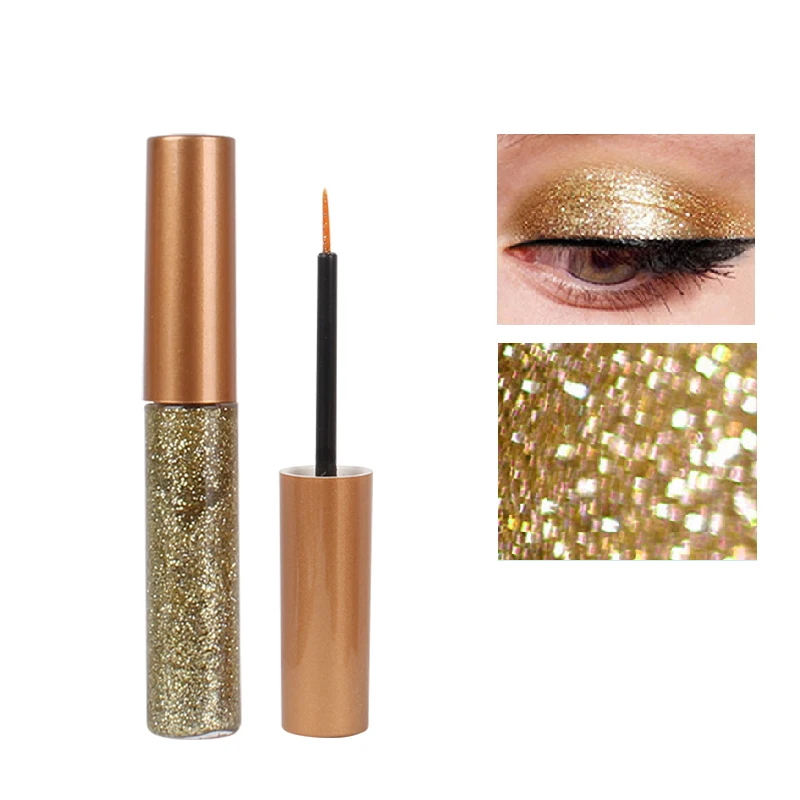 Factory wholesale Shine glitter eye liner Long Lasting Quick-drying Color Shimmer Liquid Eyeliner Private Label