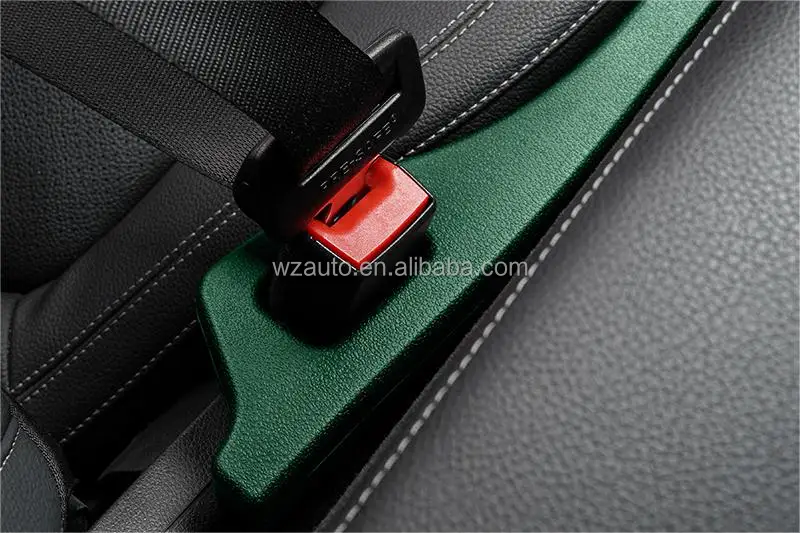 WZAUTO The Original Patented Car Seat Gap Filler (AS SEEN ON Shark Tank) Set of 2 and Slide Free Pad and Light