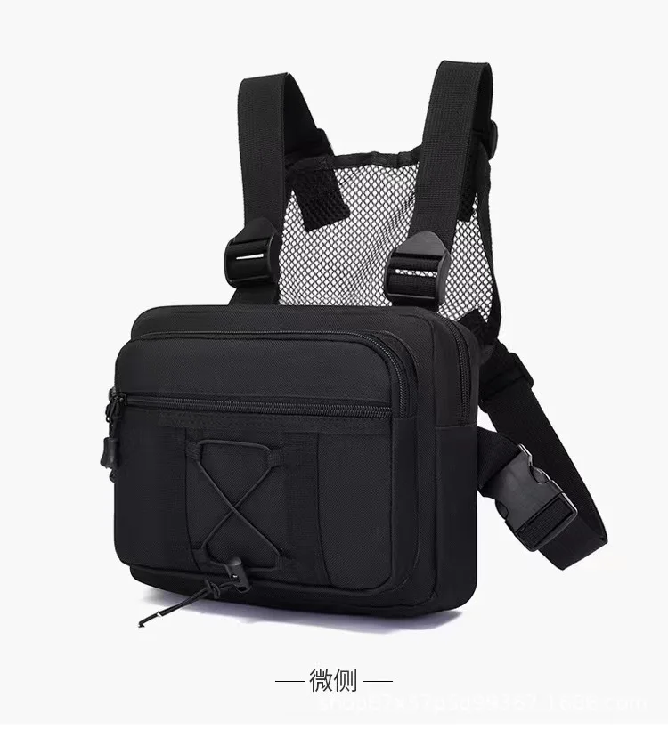 OEM Sports Jogging Chest Bags Outdoor Tactical Vest Bags Oxford Polyester Camouflage Front Chest Backpack Hanging Men Chest Bag