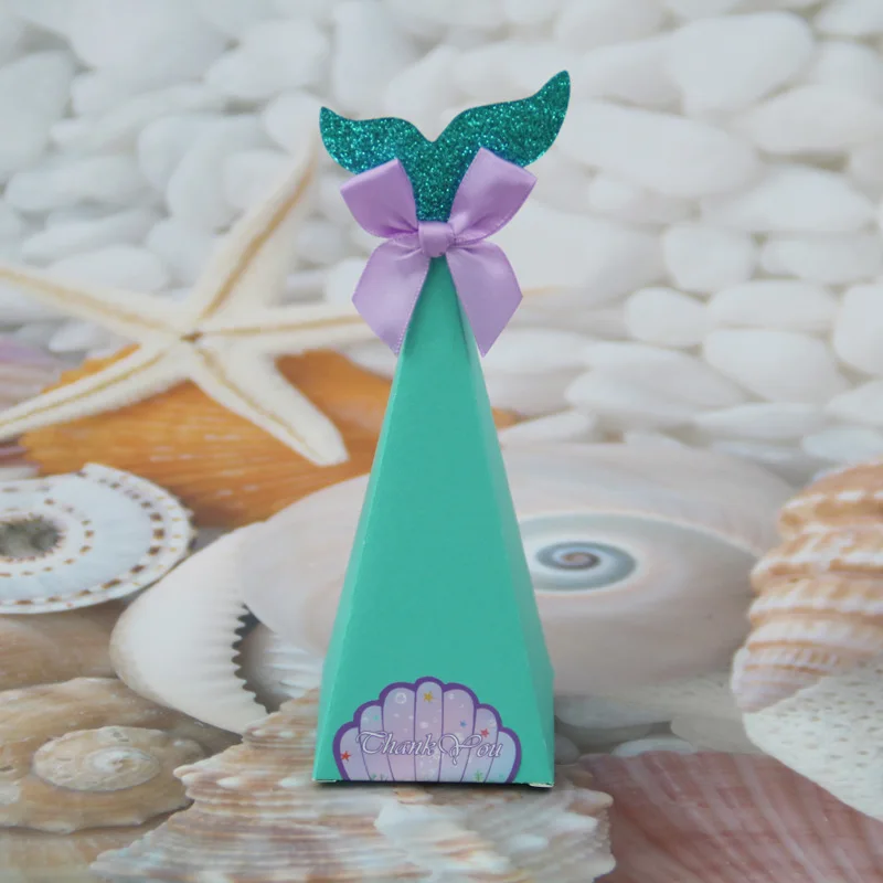Spot wholesale mermaid triangle tower party candy box