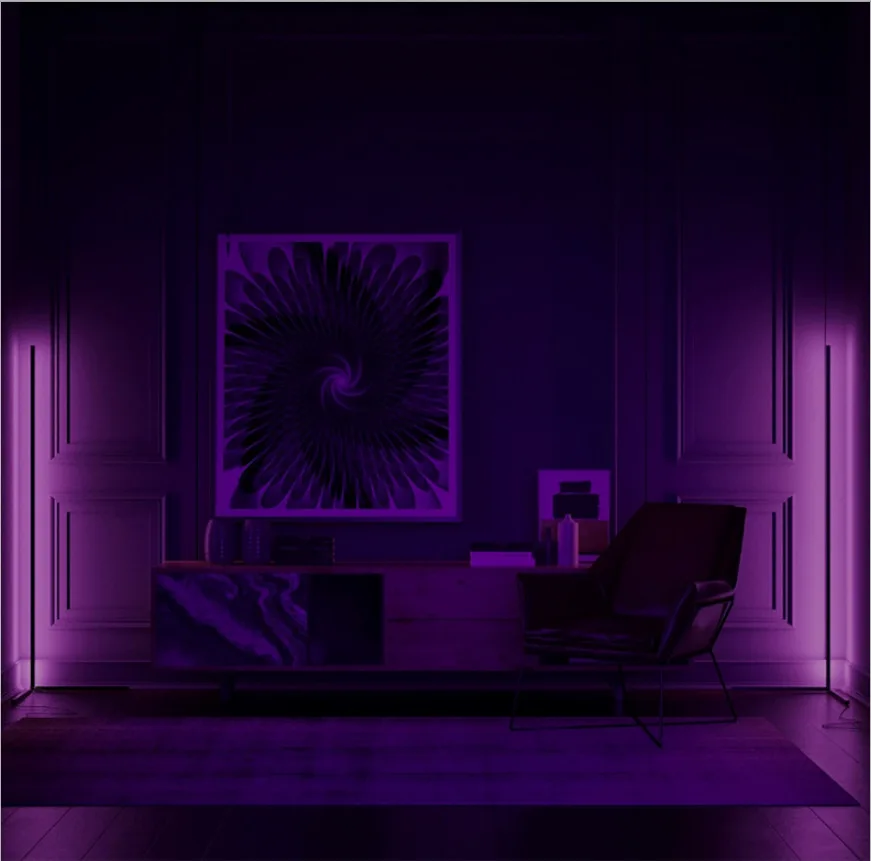 minimal RGB led corner floor lamp Modern bedroom nodic remote music control vertical color changing