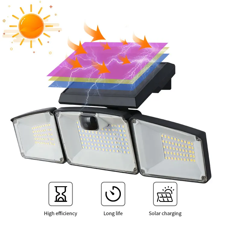 2024 New Design IP65 Waterproof LED Solar Power Light PIR Motion Sensor Outdoor Garden Security Wall Lamp Solar Lights Feature