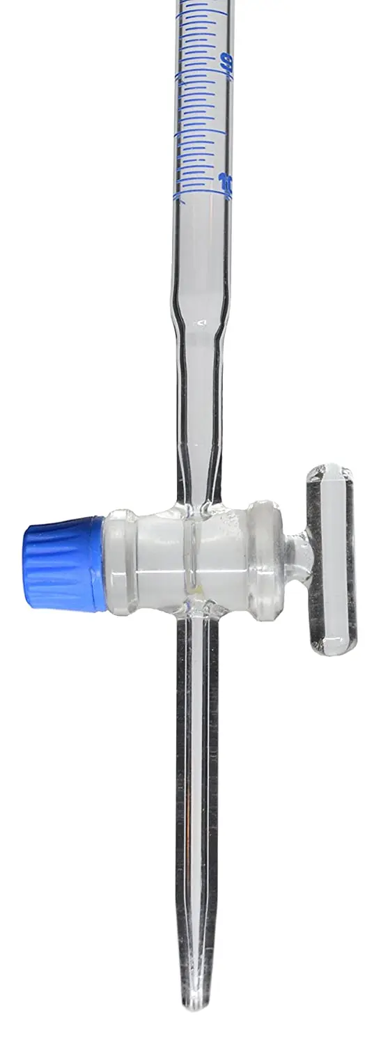 Class A 25mL Borosilicate Burette with Glass Key (Smooth) Stopcock