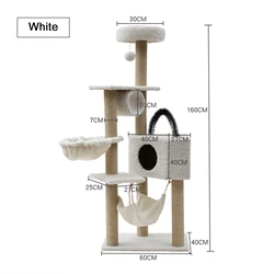 Wholesale Wooden Sisal Castle Modern Large Big Climbing Scratch Pet Scratcher  Condo Furniture Tower Cat Tree