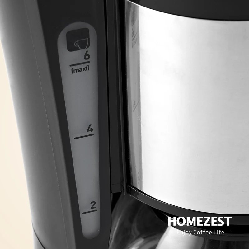 Кофемашина HOMEZEST CM-323B для домашнего использования фильтр 0 65 л 4-6 чашек