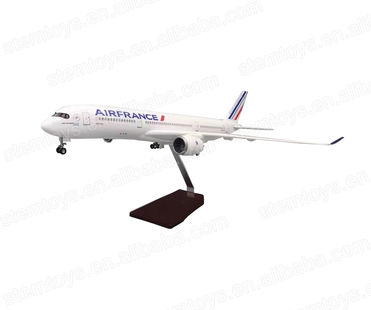 47CM A350 airplane model 1:142 Resin AirFrance LED lights hot selling aircraft model for collection Holiday gift customizable