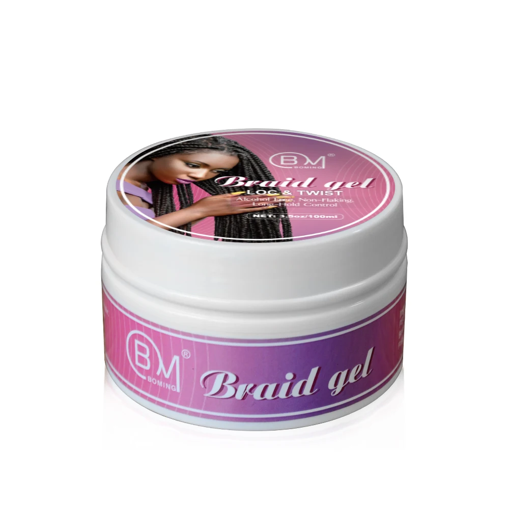 oem non greasy african extreme hair braid gel custom logo loc and twist gel extra hold no label