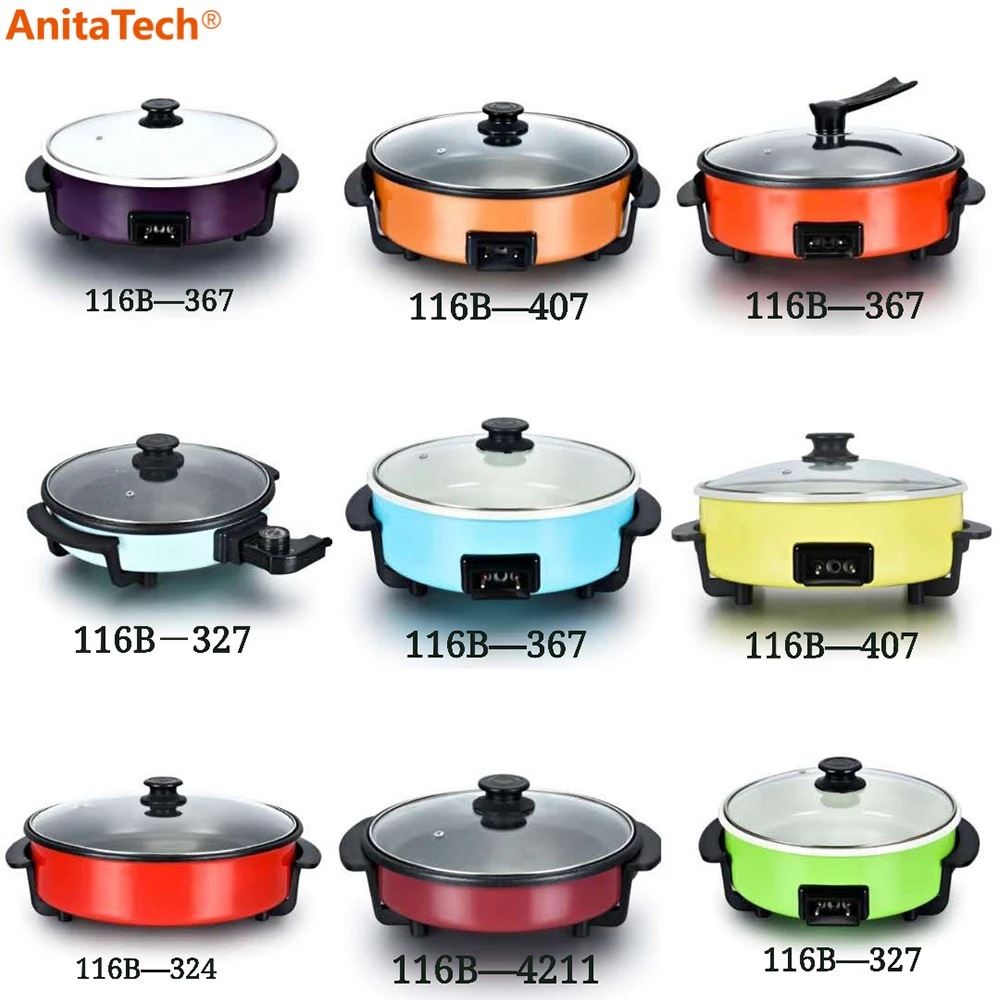 32 CM Deep 4CM Non Stick Coating Aluminum Pizza Pan Electric Frying Pan  Pots Electric Skillet