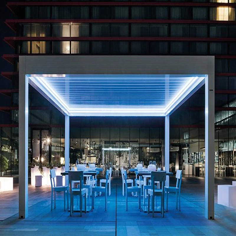 Weatherproof Manual Outdoor Courtyard  Louver Product Buy Aluminum Louver Roof Pergola