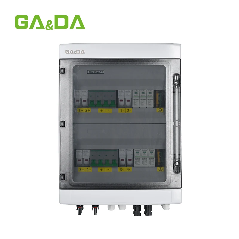 China Manufacture IP65 6 String outdoor waterproof PV Combiner Box