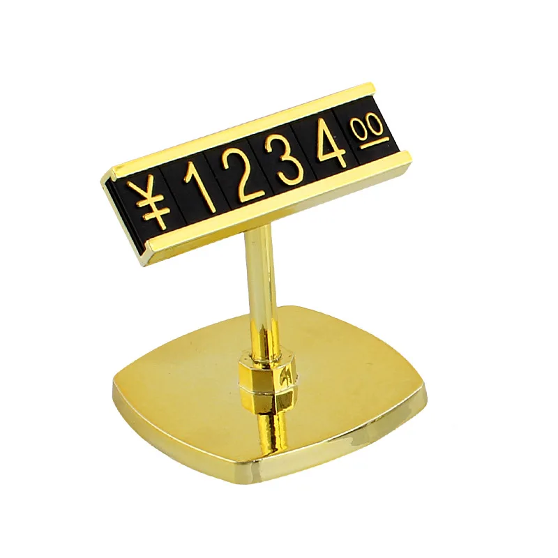 Aluminum Gold Price Stand Holder Aluminum Alloy Price Supermarket Boutique Price Metal Tag