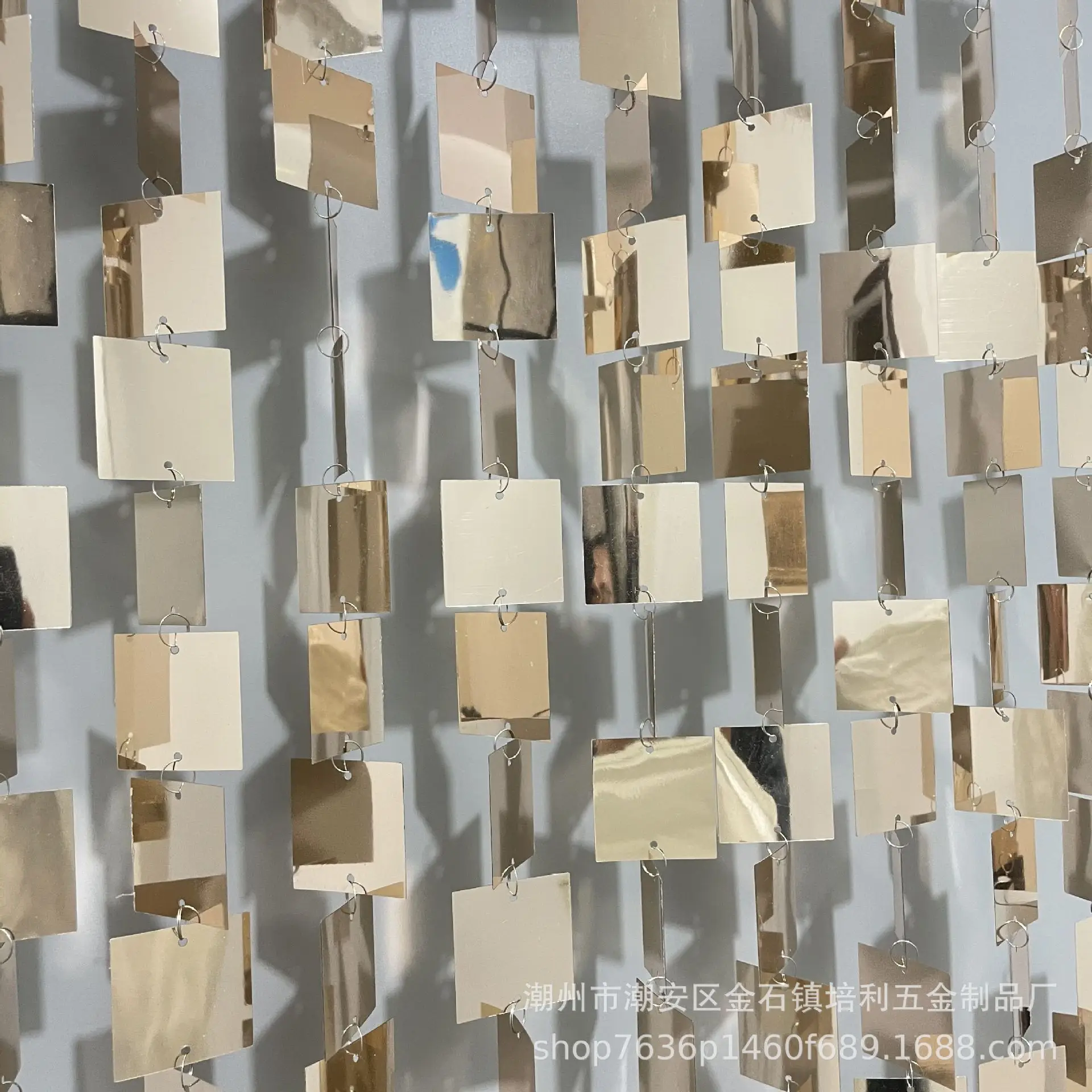 Palmy pearl curtain gold silver Champagne sequins string Christmas decorations stage props Wedding ceiling background decoration