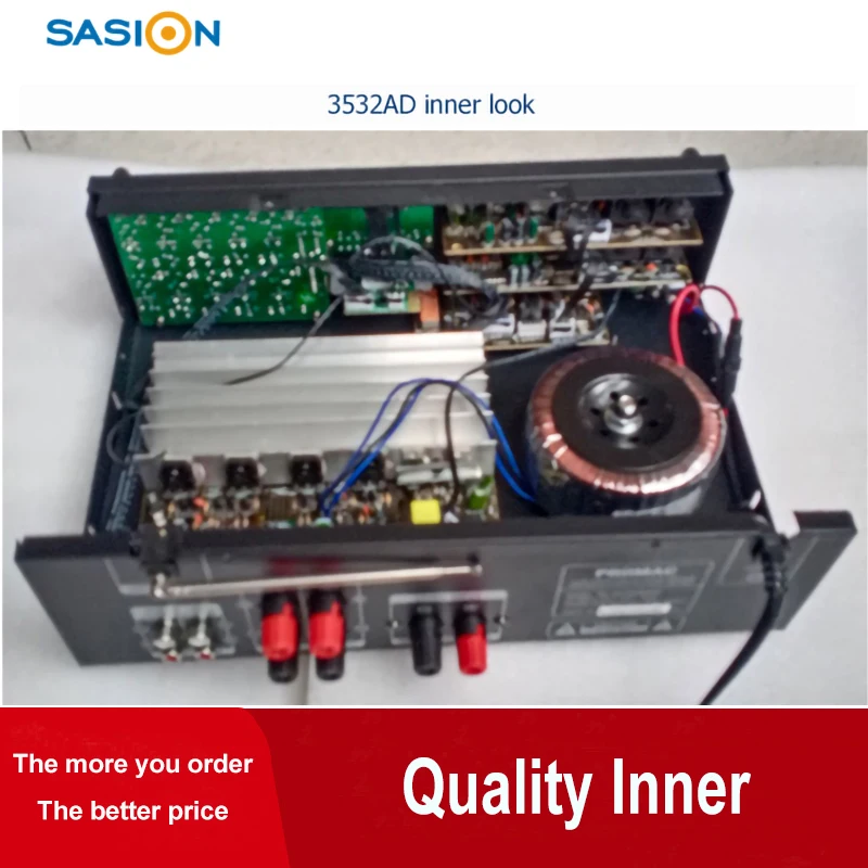 3532AD Mic echo/delay AC/DC power 10-band graphic equalizer digital karaoke amplifier support BT/USB/SD/AUX/FM radio/LED display