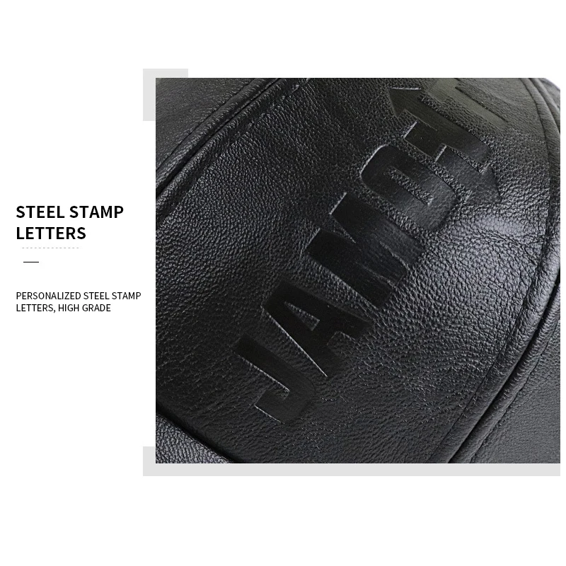 Wholesale 2025 In Stock High Quality Luxury Vintage Embossed Logo PU Leather Baseball Cap