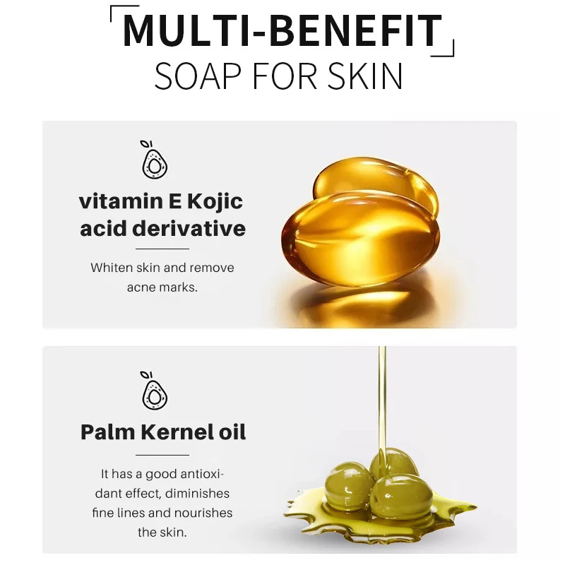 Beauty Natural Collagen Acne Dark Spot Remover Skin Whitening Lightening Bathing Soap for Face Hand Body Washing