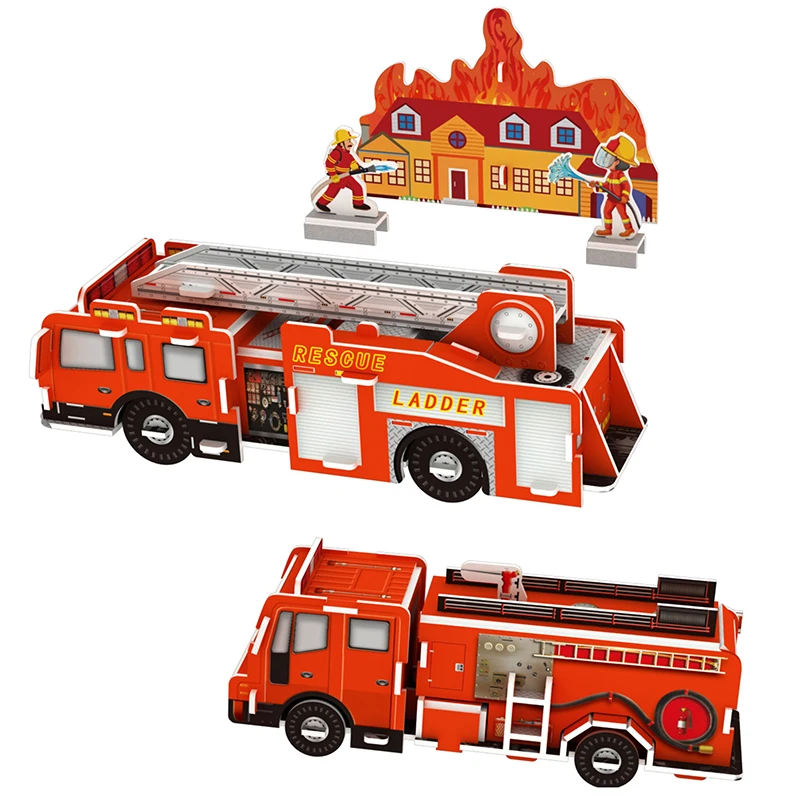 Educational 3D Puzzle Model Aircraft Carrier Toys 3D Paper Model Vehicle Warplane Sailboat Cardboard Building Puzzle For Kids