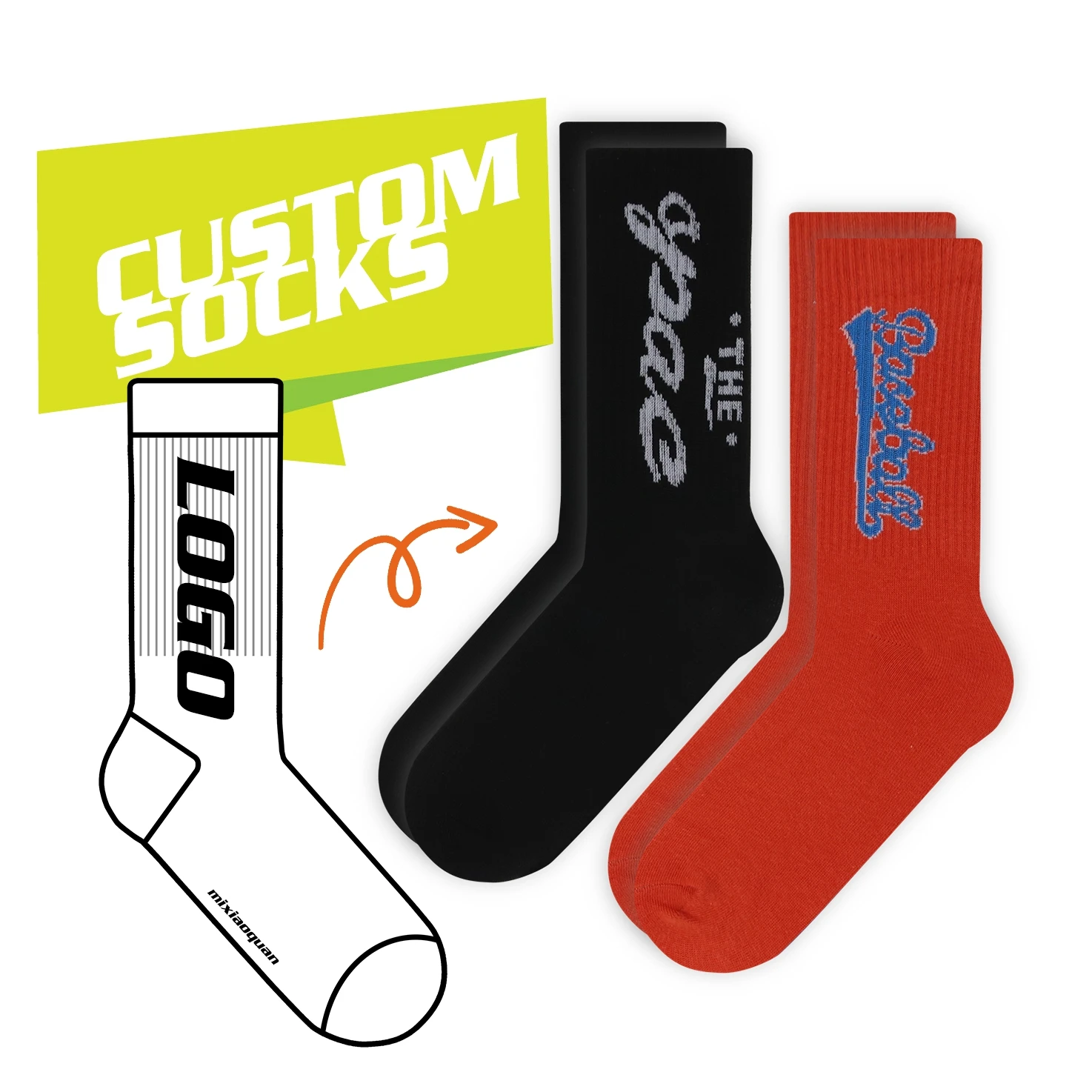 Factory direct sales of new promotional custom logo sports comfortable socks unisex socks