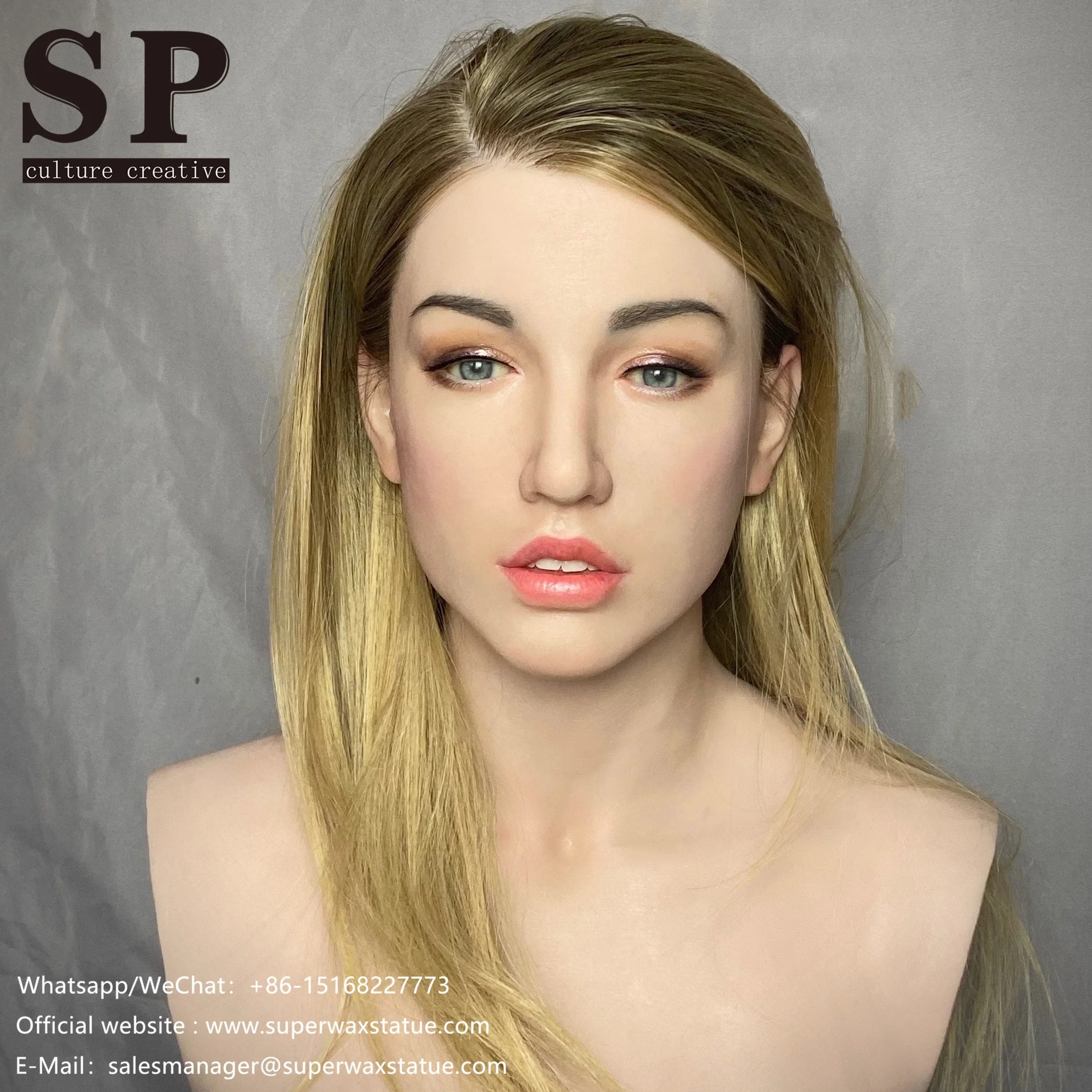 2021 hot sale hyperreal lifelike half body female human statue, silicone sexdoll, silicone bust for figure collector