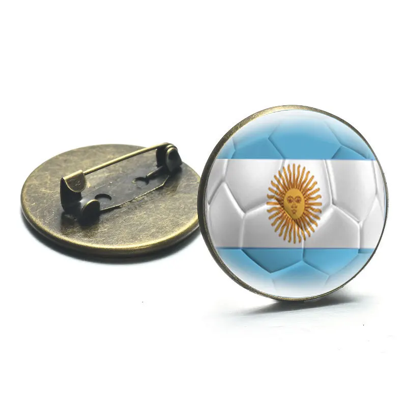 Custom Football Metal Pin Badge Football Commemorative Birthday Gift Metal Crafts With World Cup