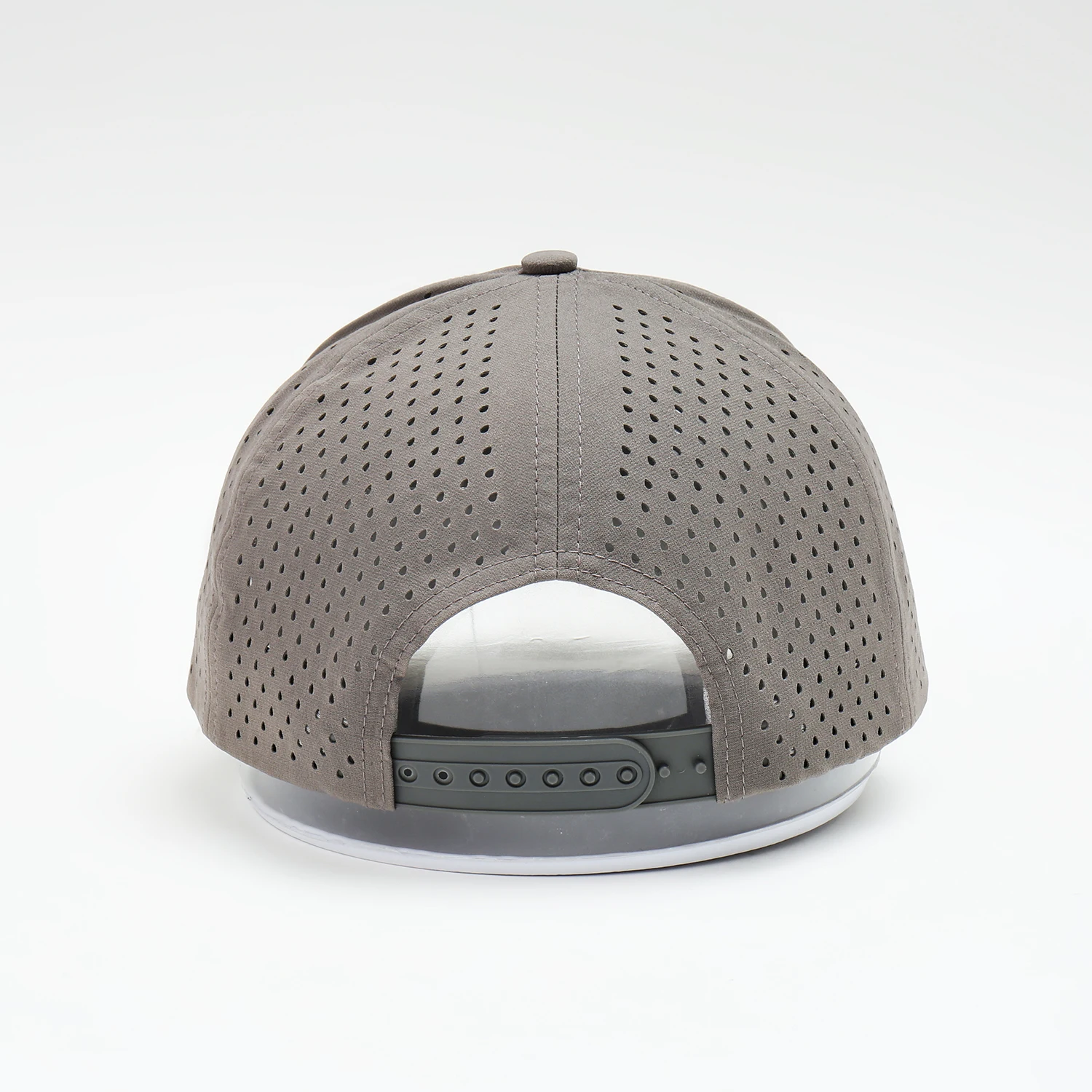 News Product Structured Perforated Hat Rubber Custom Logo Rope Golf Caps Outdoor Sporty Travel Fishing Cycling Baseball Golf Cap