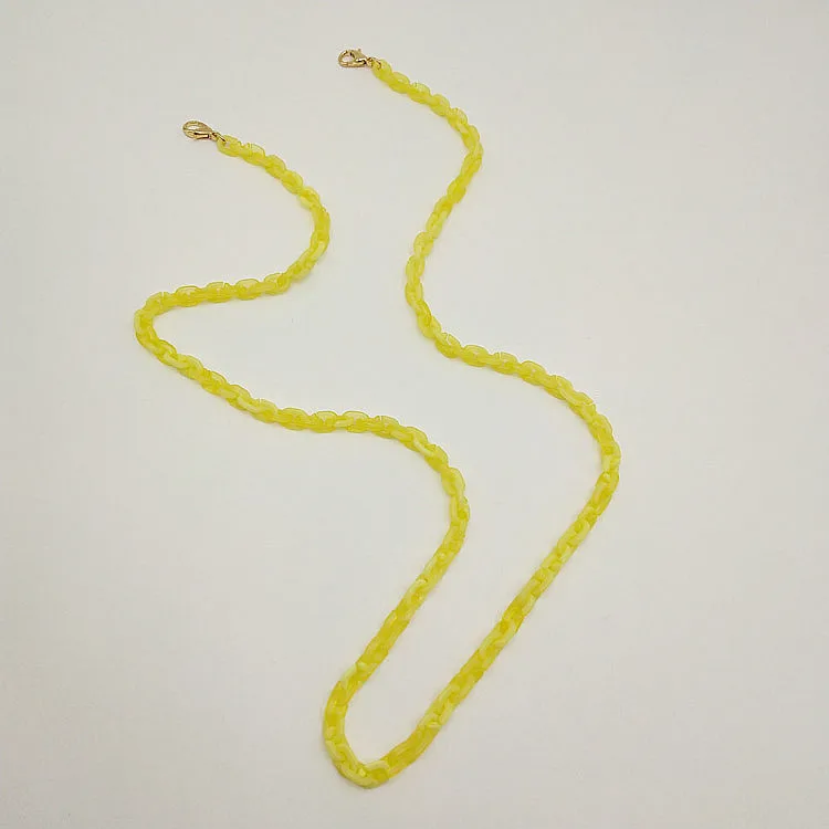 2021 New Customized Hot Sale Multi-Colored Acrylic Linked Glasses Anti Slip And Face Cover Chain Necklace Factory Wholesale
