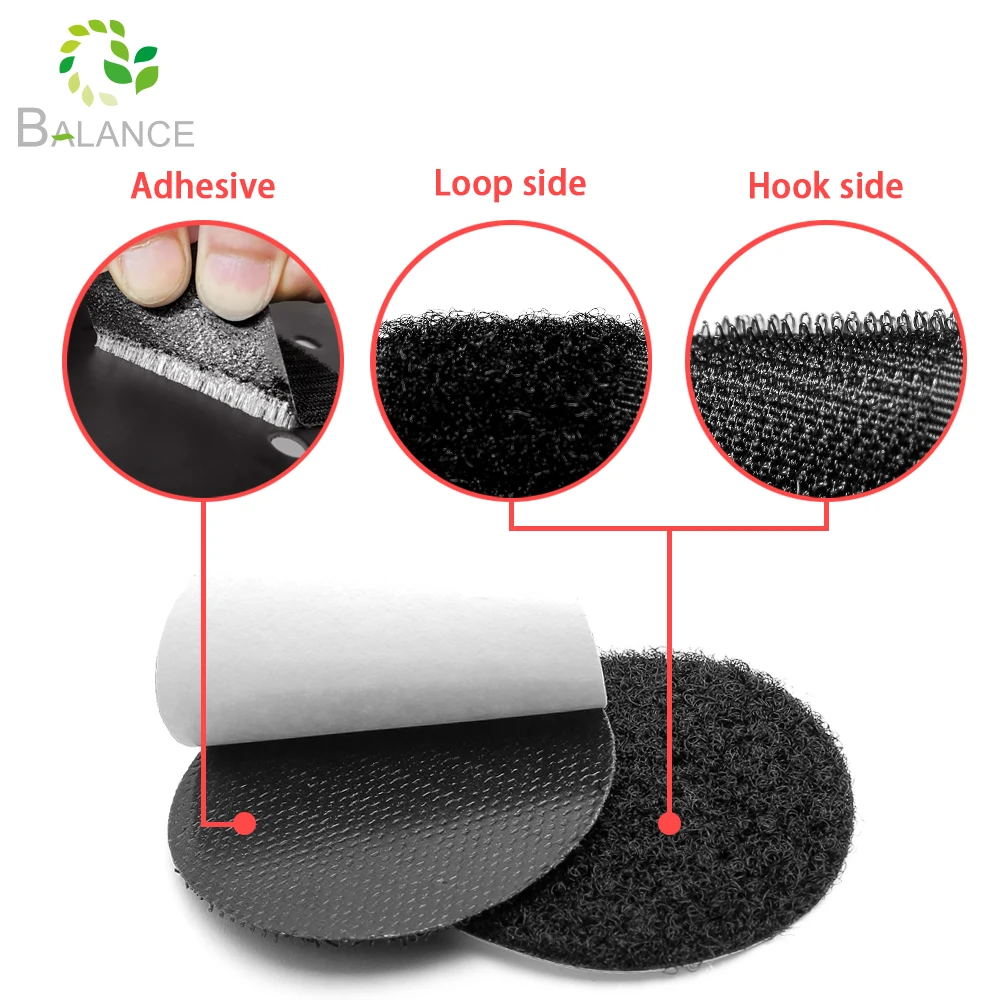 Липкая задняя резиновая основа горячего расплава клей крюк петля точки для декора стен 20 мм 100% нейлон точки
