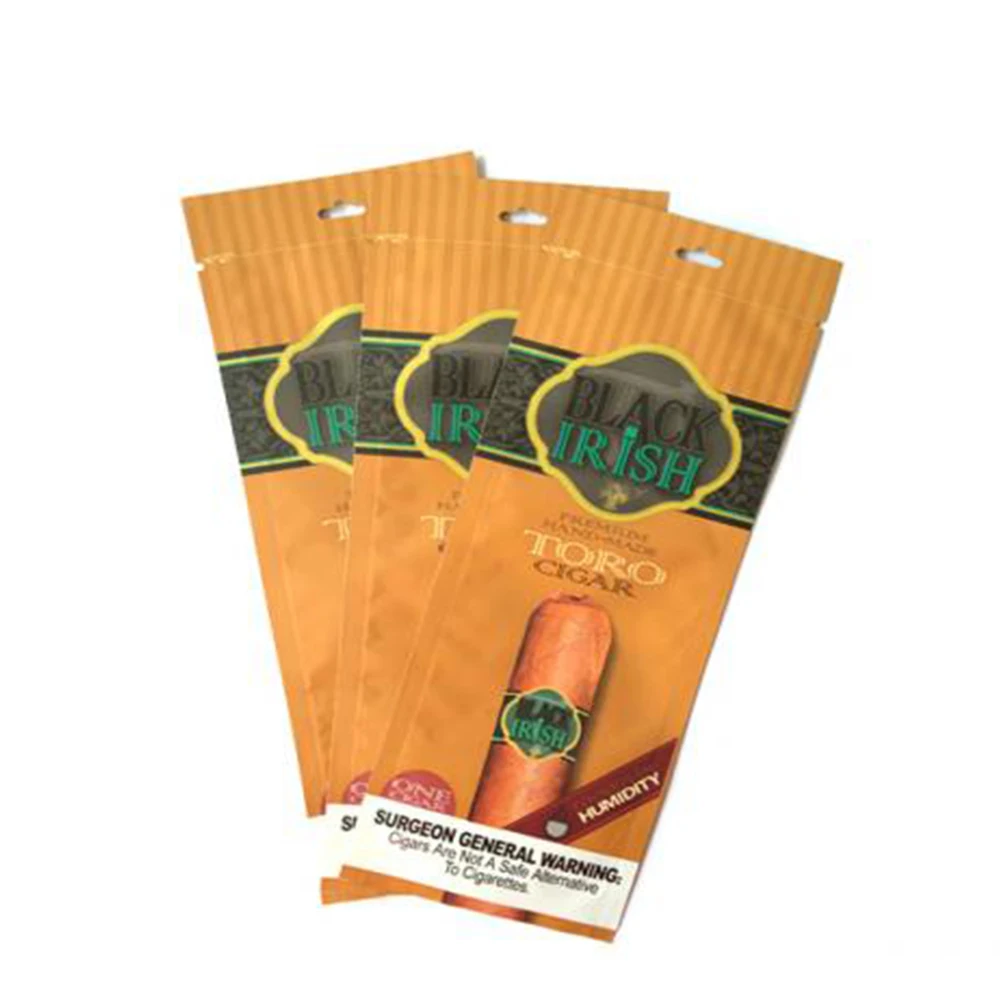 Popular Design Custom Logo Sealed Packaging Rolling Paper Cigar Bags
