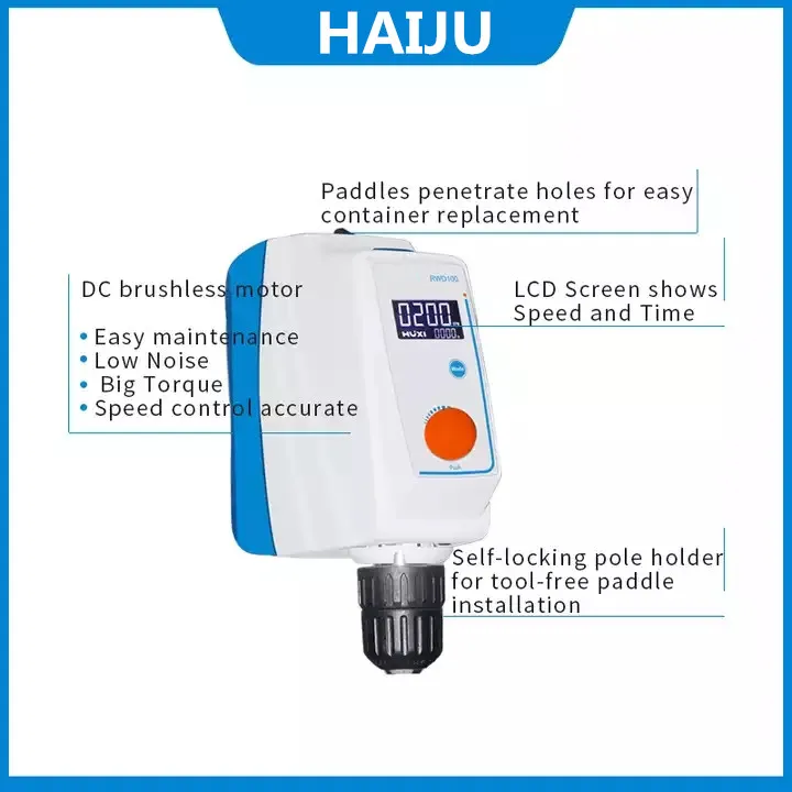 HAIJU LAB 20L 40L 60L 100L LCD Display Laboratory Digital Overhead Powerful Chemical Electric Stirrer